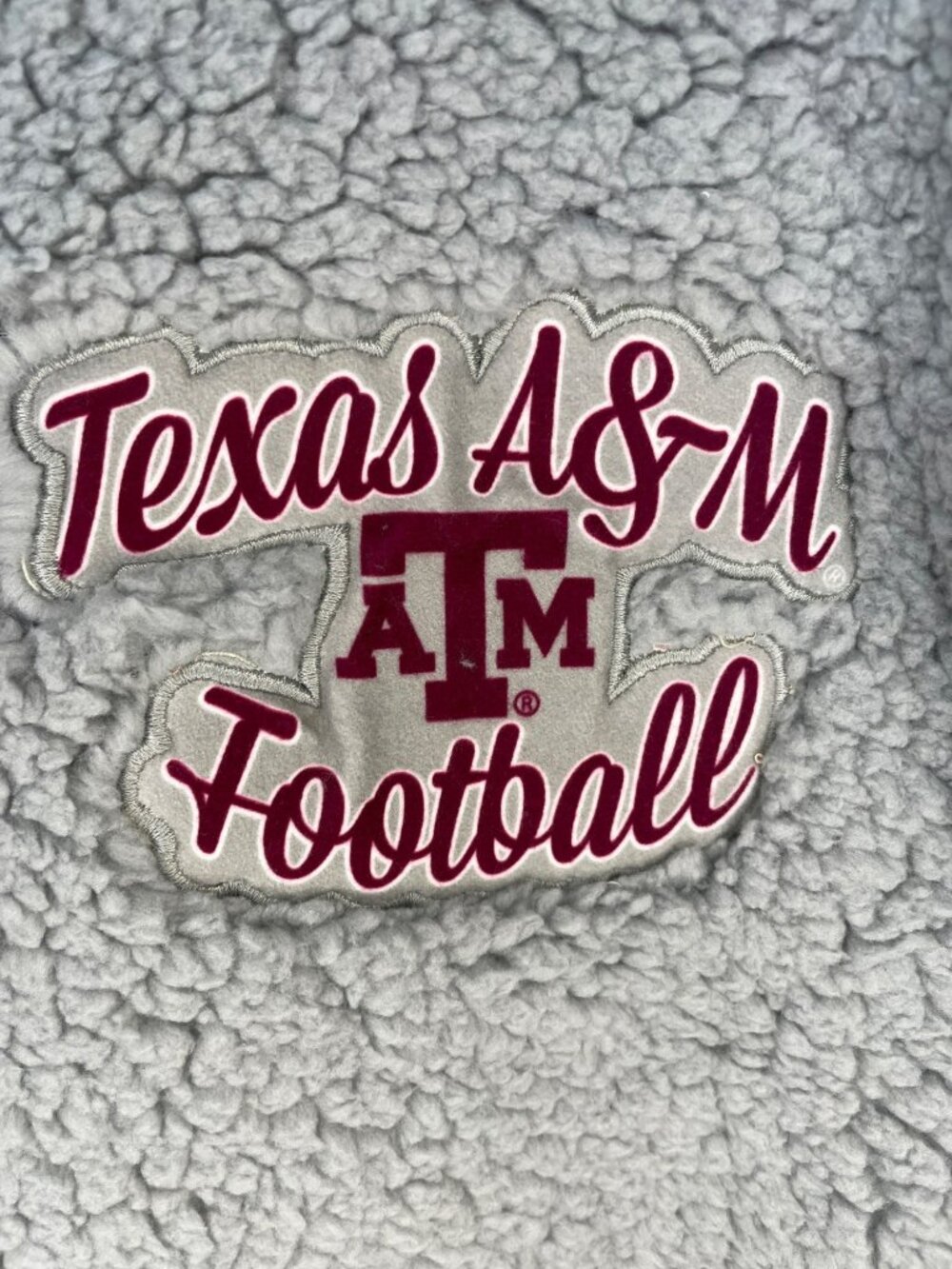 Foco Texas A&M Football Sherpa Lounge Set Grey Sweatshirt Pants Wmn's Sz L NWT - Picture 4 of 11